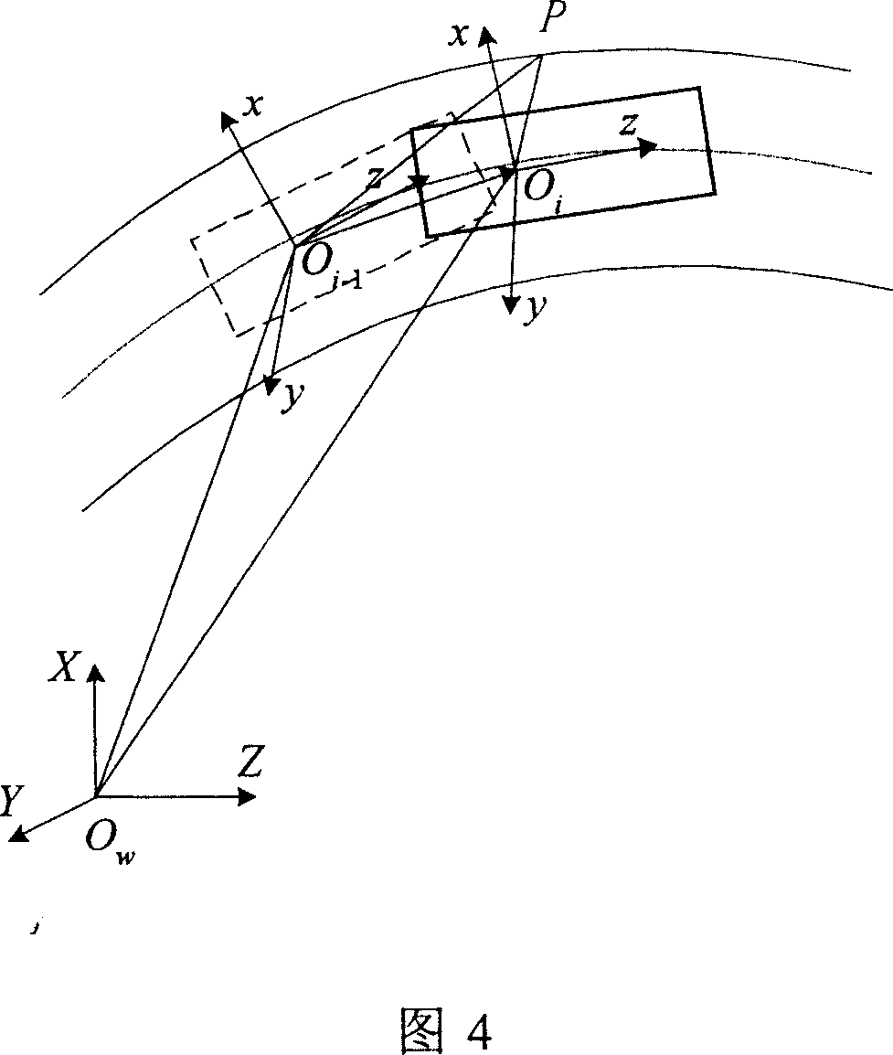 Appearance measuring and detecting method for inner surface of space curve type long-distance microtubule