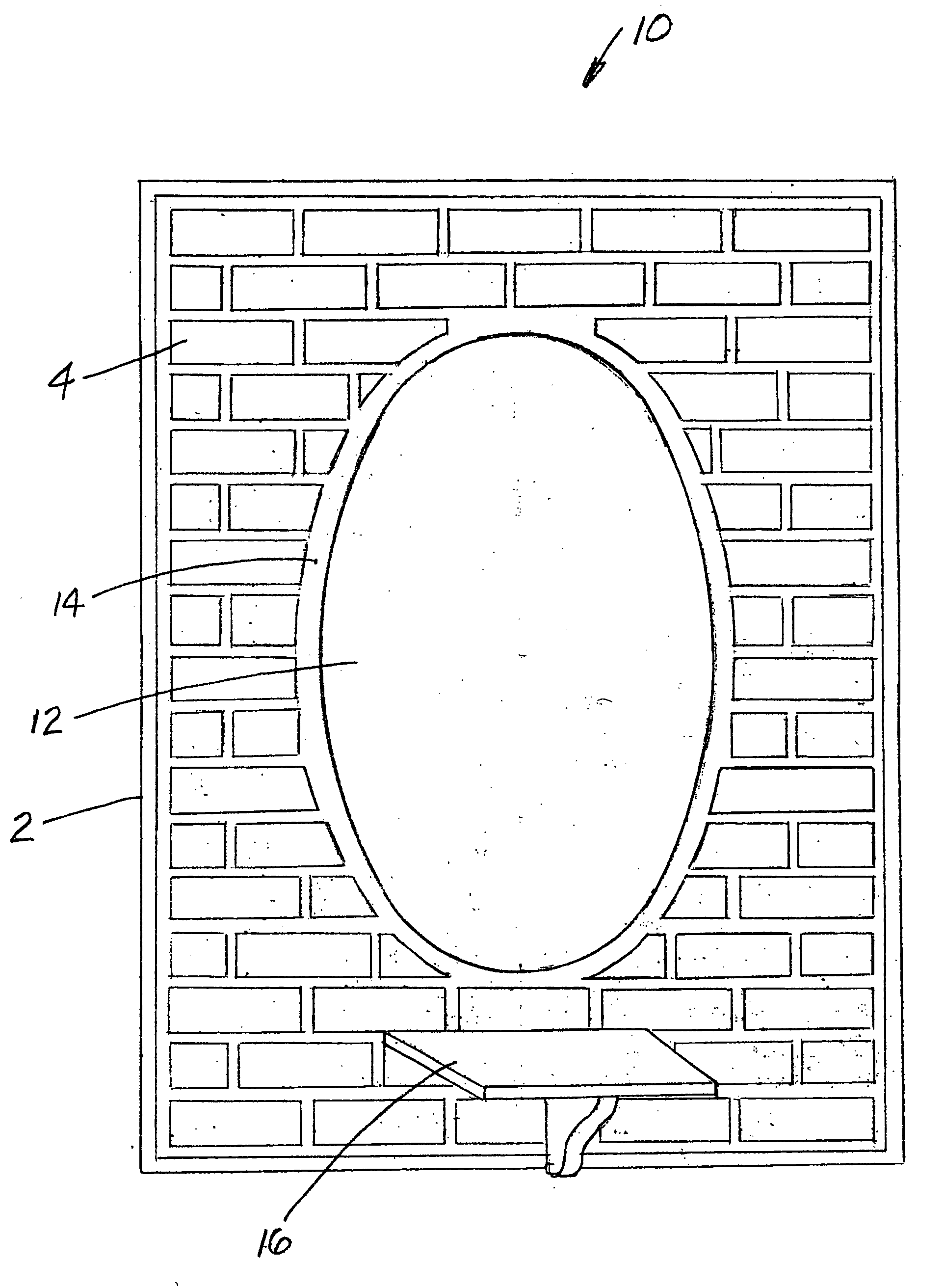 Brick patterned shelving