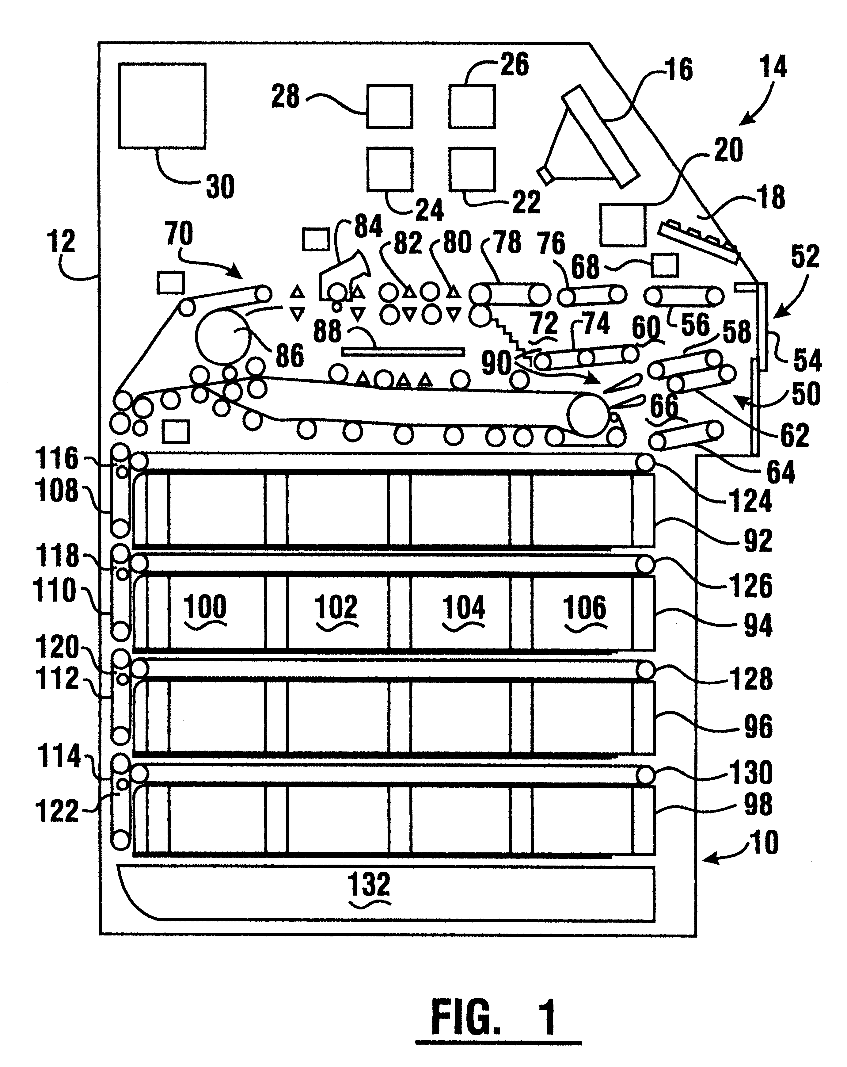 Control system for currency recycling automated banking machine