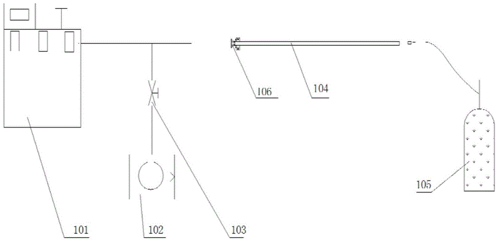 Rapid connection device of straight pipe helium mass spectrometer leak detection