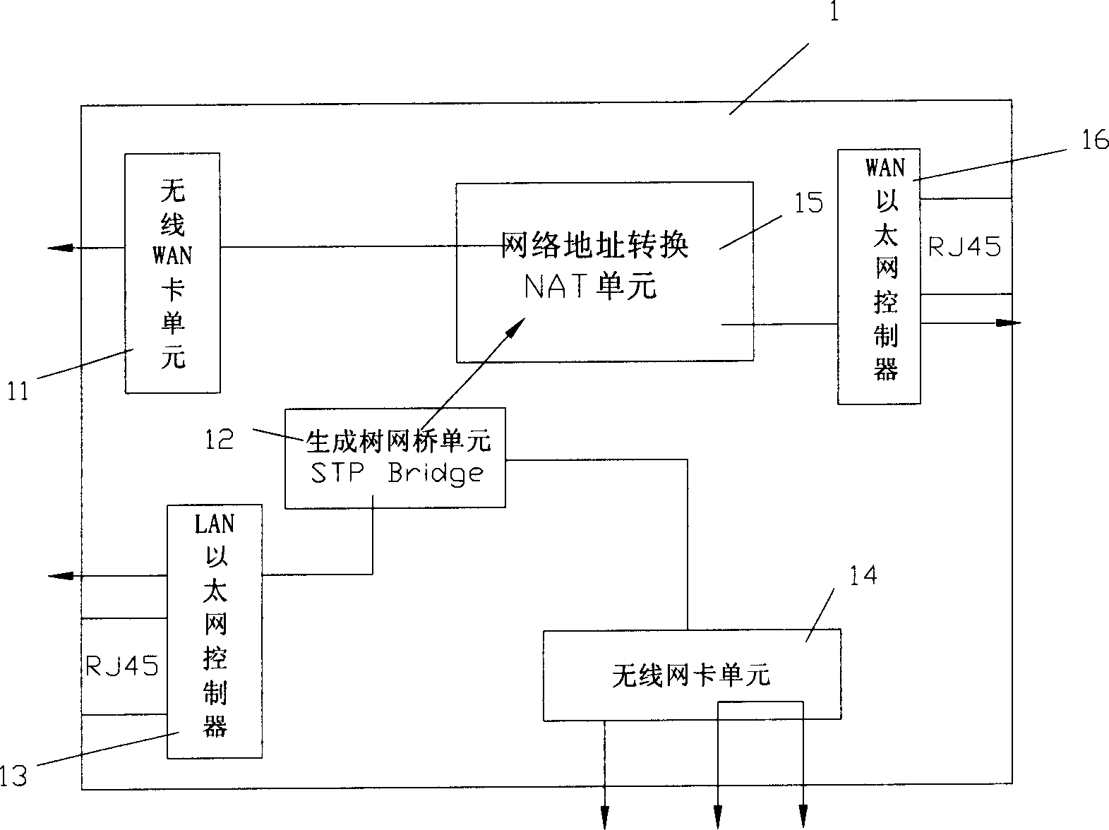 Link backup method and apparatus for computer network