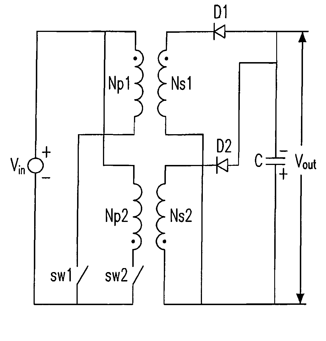 Magnetic integrated circuit for multiphase interleaved flyback converter and controlling method thereof