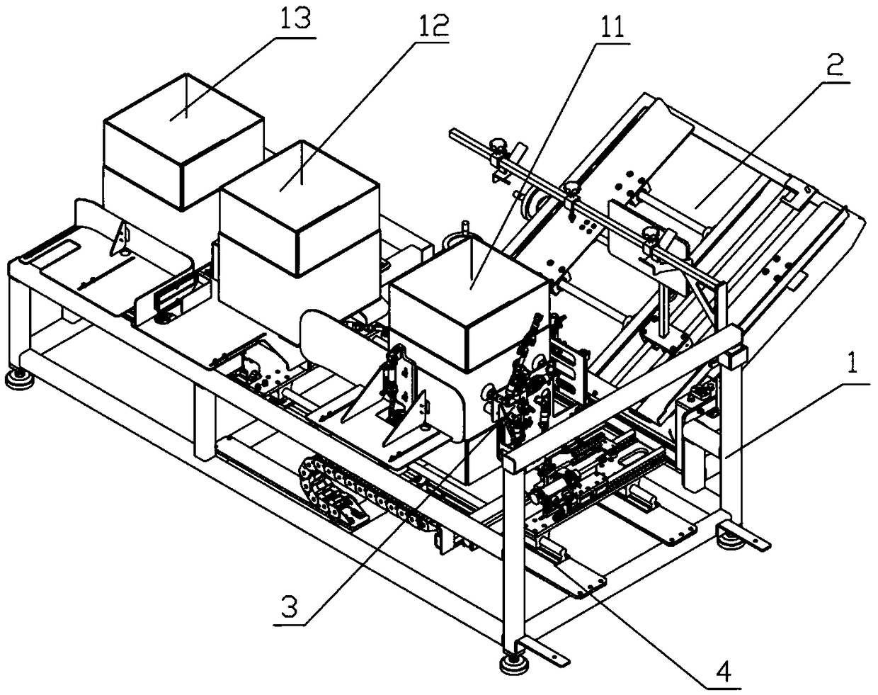 Paper box unpacking machine