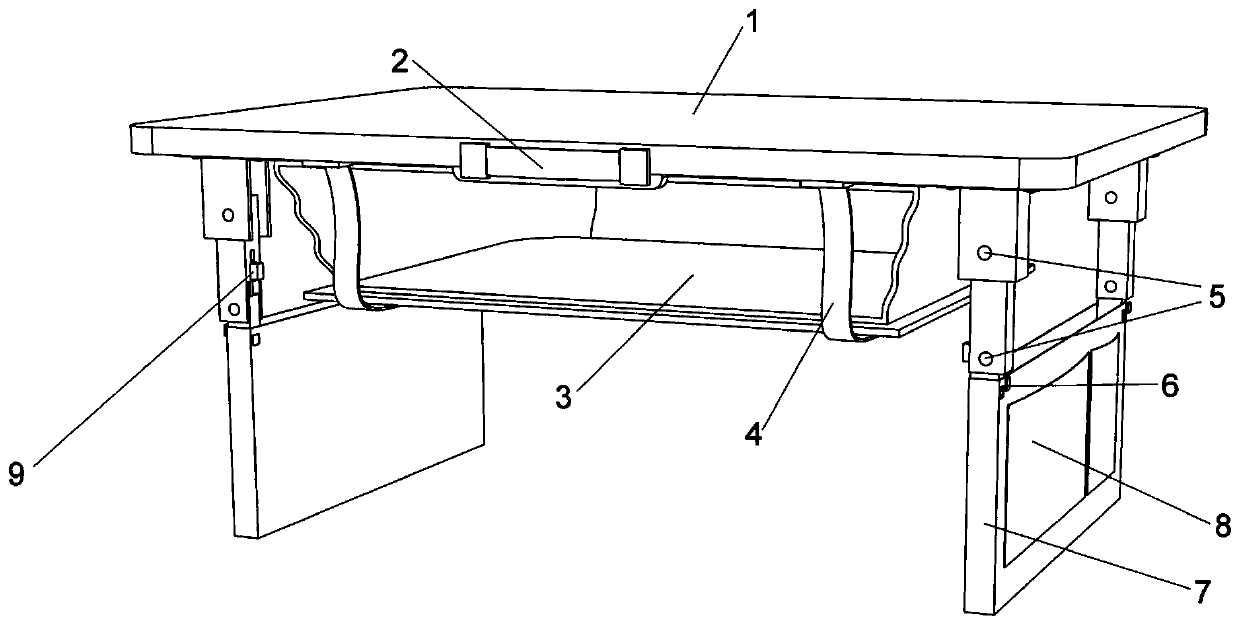 Portable lazy table with storage space