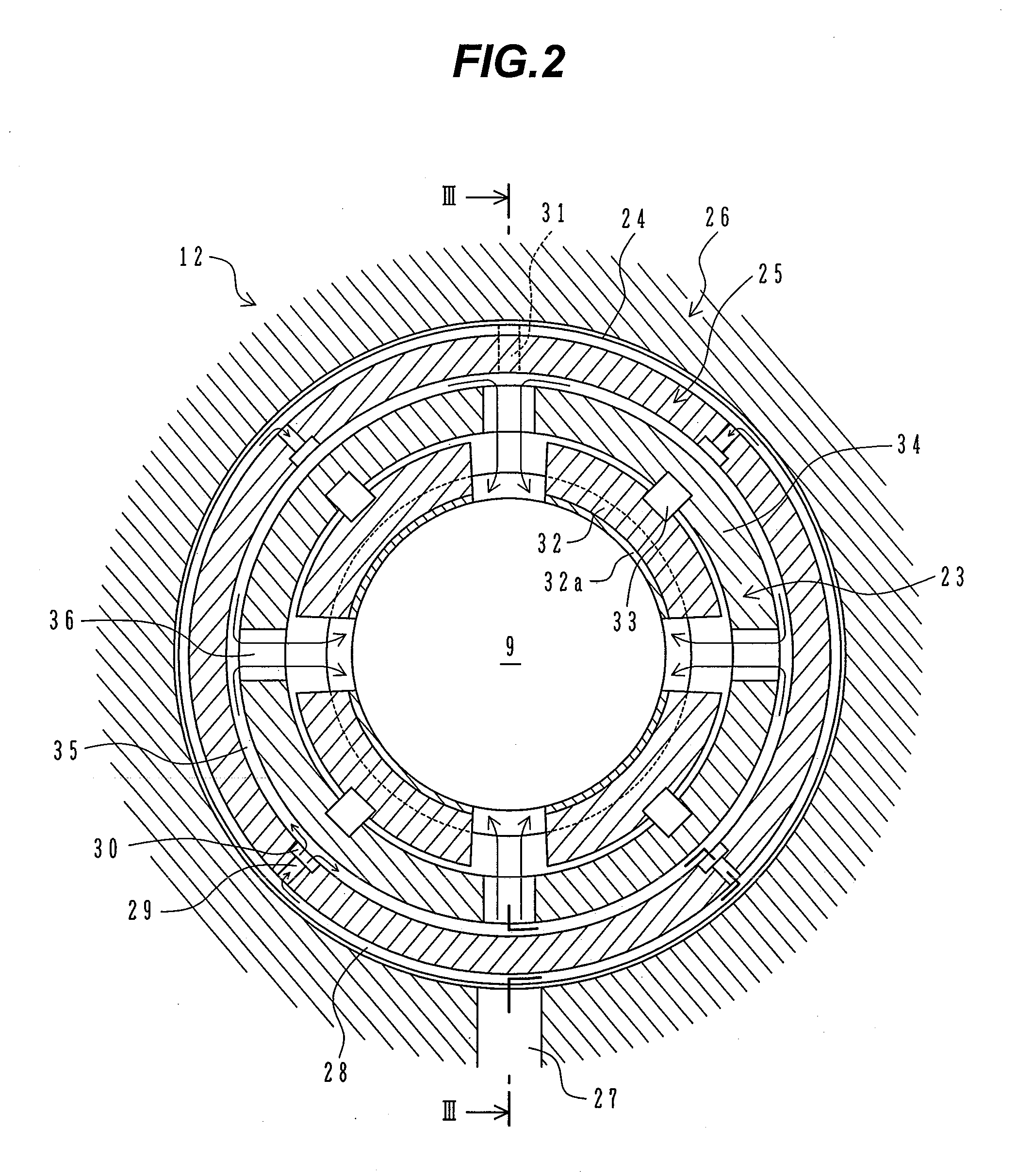 Bearing device of gas turbine power generation equipment and gas turbine power generation equipment