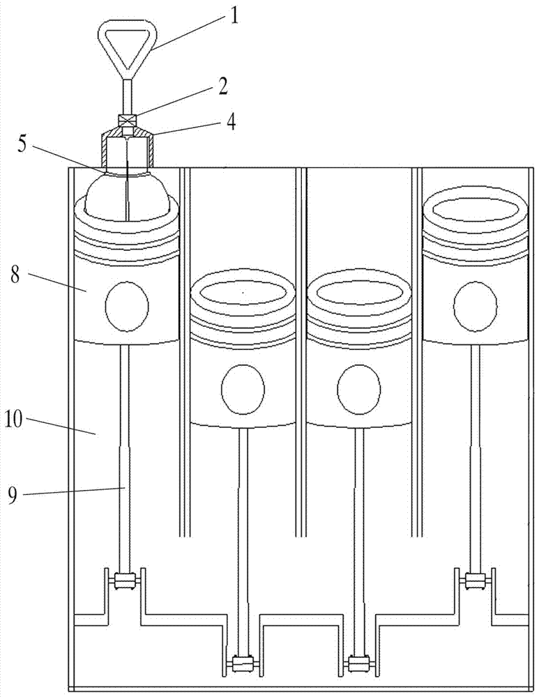 Disassembly and assembly device special for piston and connecting rod unit of automobile engine and using method