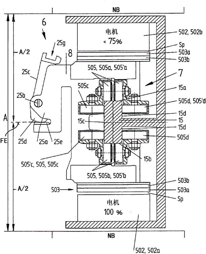 Linear-motor-driven conveying system, in particular stretching system