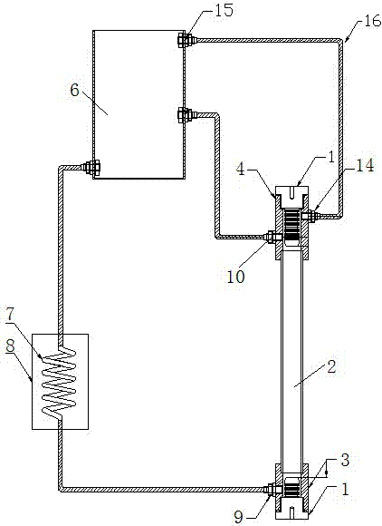 Water resistor capable of self-cyclically flowing and cooling for industry