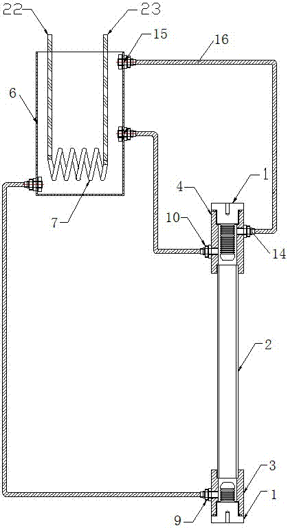 Water resistor capable of self-cyclically flowing and cooling for industry